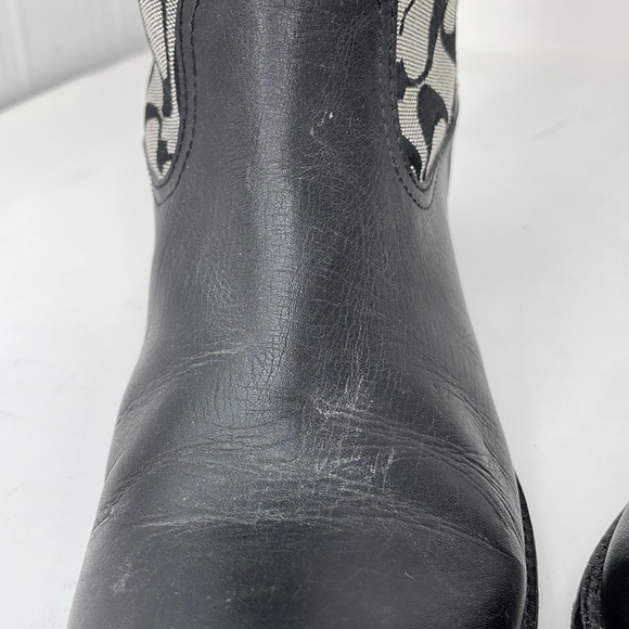 Coach Boots Women's 8.5 Grey Black Chrissi All-Over Print Knee High - Picture 12 of 14